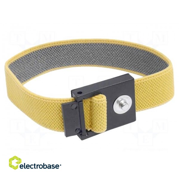 Wristband | ESD | yellow | press stud male 4mm