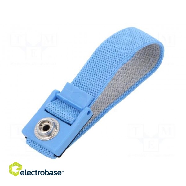 Wristband | ESD | Features: antialergic | EN 61340-5-5 | blue | 1kΩ