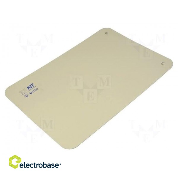 Bench mat | ESD | 600x900mm | Thk: 2mm | beige | Rsurf: 5÷500MΩ | 440°C