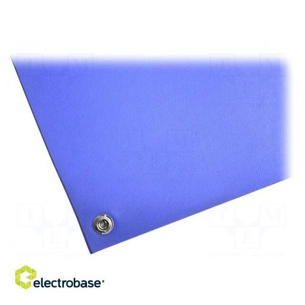 Bench mat | ESD | L: 1.2m | W: 0.6m | Thk: 2.4mm | PVC,vinyl | blue | 