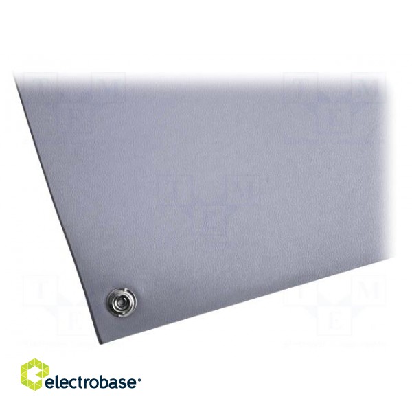 Bench mat | ESD | L: 1.2m | W: 0.6m | Thk: 2.4mm | PVC,vinyl | grey | 