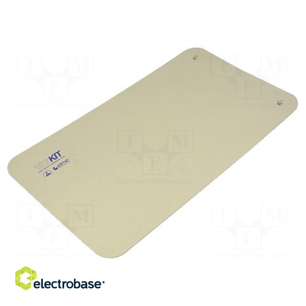 Bench mat | ESD | 600x1200mm | Thk: 2mm | beige | Rsurf: 5÷500MΩ | 440°C