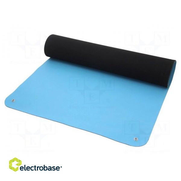 Bench mat | ESD | L: 1.2m | W: 0.6m | Thk: 2mm | blue (bright)