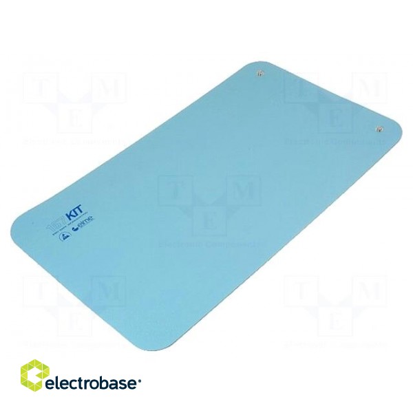 Bench mat | ESD | 600x1200mm | Thk: 2mm | blue | Rsurf: 5÷500MΩ | 440°C