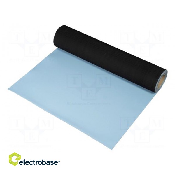 Bench mat | ESD | L: 10m | W: 1m | Thk: 2mm | blue | Rsurf: 5÷500MΩ | 440°C
