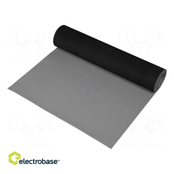 Bench mat | ESD | L: 10m | W: 1m | Thk: 2mm | grey | Rsurf: 5÷500MΩ | 440°C