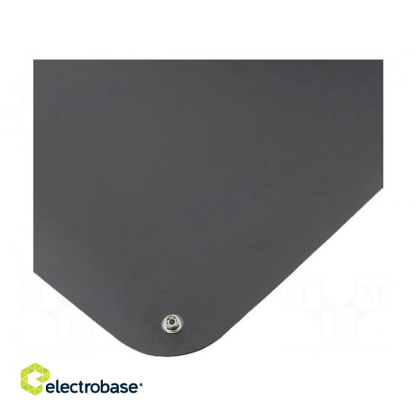 Bench mat | ESD | L: 610mm | W: 450mm | Thk: 1.5mm | black | 60°C