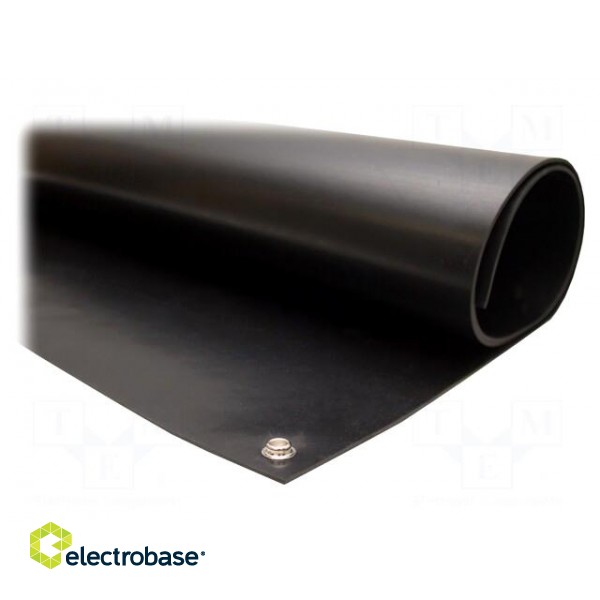 Bench mat | ESD | L: 1.2m | W: 0.6m | Thk: 2mm | rubber | black | 