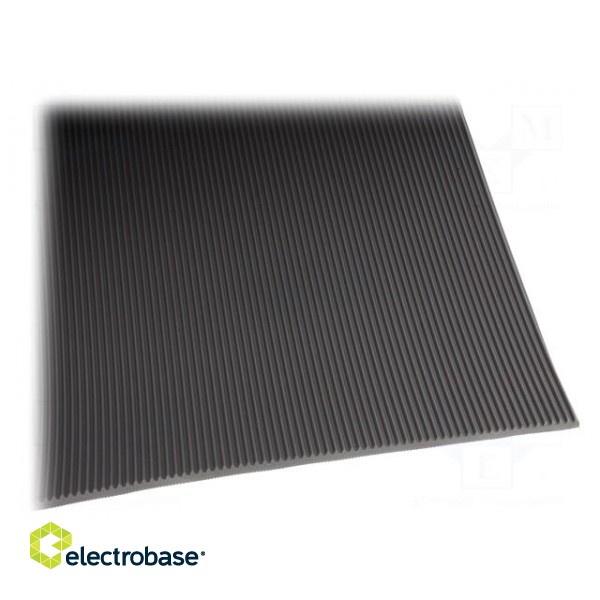 Floor mat | electrical insulating | L: 1.25m | W: 1m | Thk: 4.5mm | grey