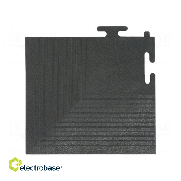 Floor mat | ESD | L: 0.11m | W: 0.11m | Thk: 6.5mm | grey (dark) | 100Ω÷1MΩ
