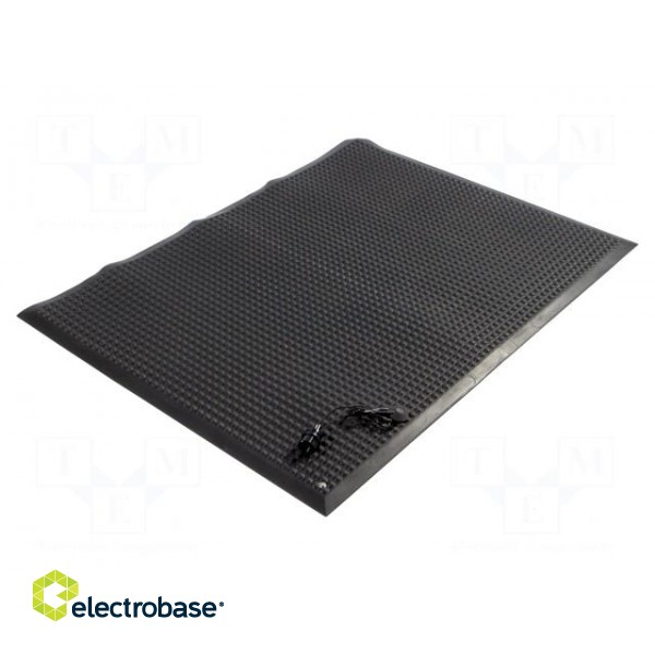 Floor mat | ESD | L: 1.2m | W: 0.9m | Thk: 14mm | polyurethane | black paveikslėlis 1