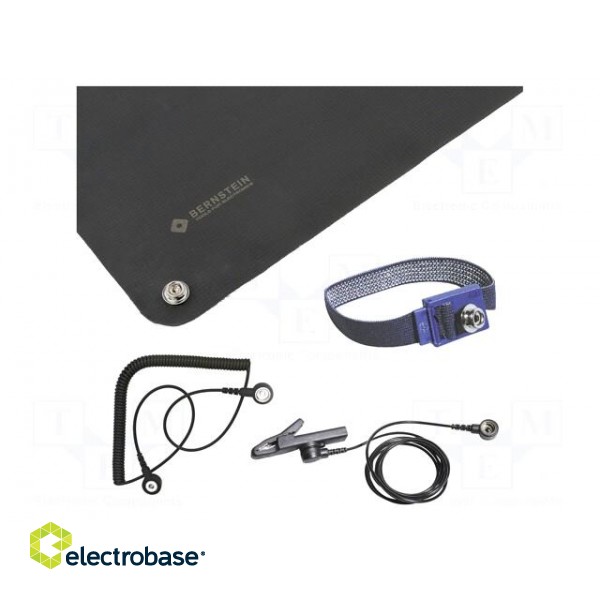 Protective bench kit | ESD | L: 500mm | W: 400mm | Thk: 0.5mm | black