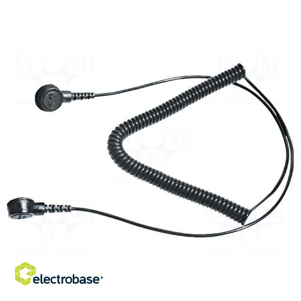 Connection cable | ESD,coiled | black | 2.4m