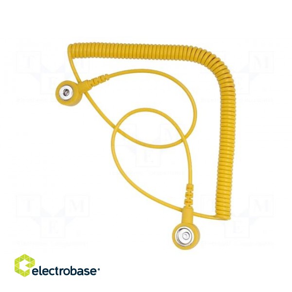 Connection cable | ESD,coiled | yellow | 2.4m