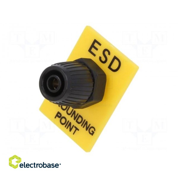 Earthing plug | ESD | 35x30mm | 0Ω | banana 4mm socket