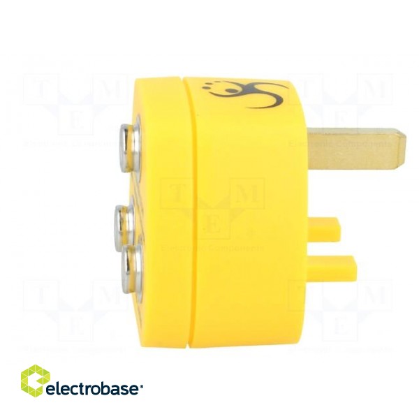 Earthing plug | ESD | Features: three10mm male press studs | 1MΩ image 3