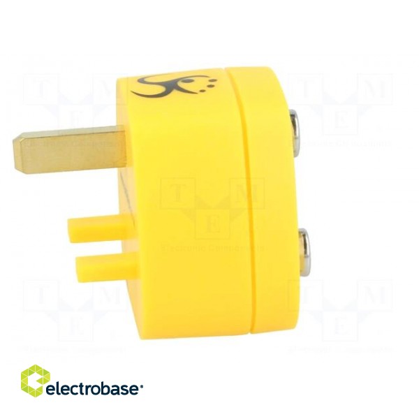 Earthing plug | ESD | 1MΩ | Plug: UK | press stud male 10mm x3 image 7