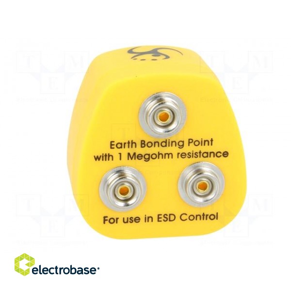 Earthing plug | ESD | 1MΩ | Plug: UK | press stud male 10mm x3 image 9