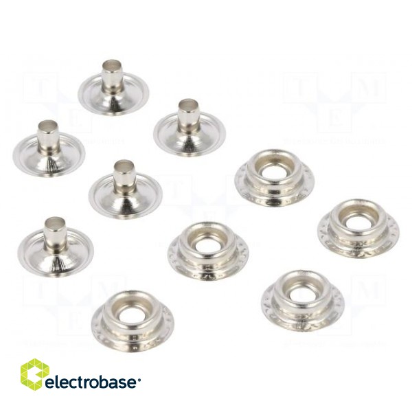 Male press stud | ESD | 5pcs | Application: designed for ESD mats