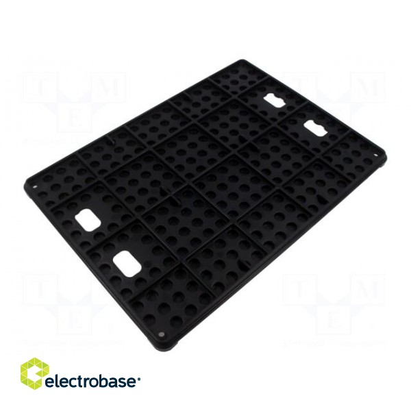 Conductive PCB rack | ESD | 357x257x14mm | black | 100°C image 2