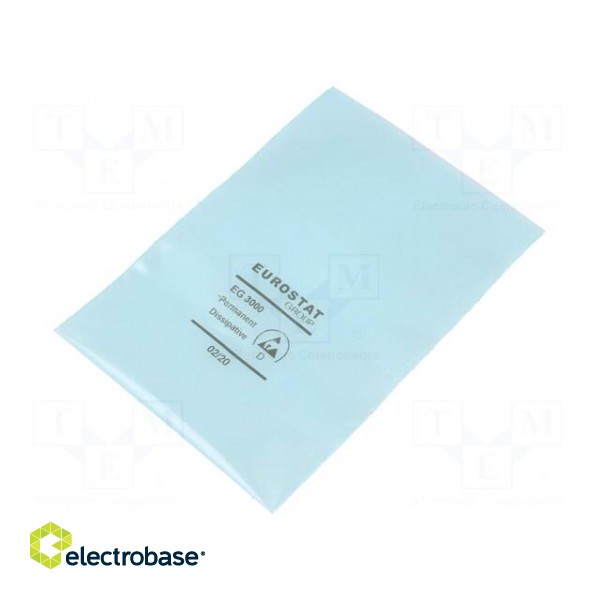 Protection bag | ESD | L: 127mm | W: 76mm | Thk: 75um | polyetylene | green