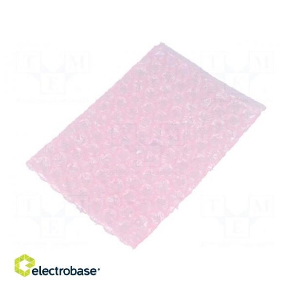 Protection bag | ESD | L: 250mm | W: 175mm | Thk: 55um | polyetylene | pink