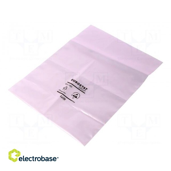 Protection bag | ESD | L: 203mm | W: 152mm | Thk: 50um | polyetylene | pink