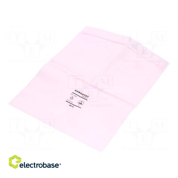 Protection bag | ESD | L: 254mm | W: 203mm | Thk: 90um | polyetylene | pink