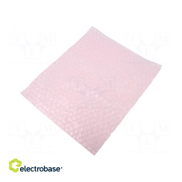 Protection bag | ESD | L: 300mm | W: 250mm | Thk: 55um | polyetylene | pink