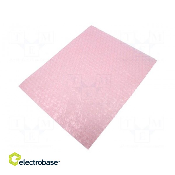 Protection bag | ESD | L: 375mm | W: 300mm | Thk: 55um | polyetylene | pink
