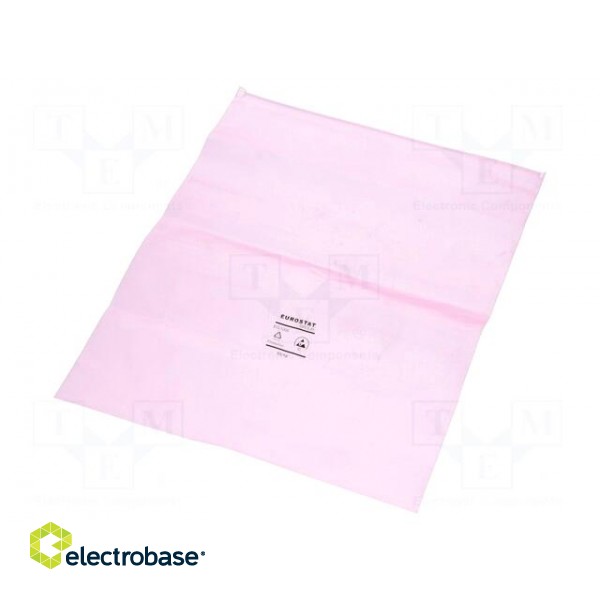 Protection bag | ESD | L: 406mm | W: 305mm | Thk: 90um | polyetylene | pink