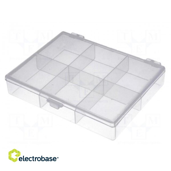 Container: compartment box | 118x90x22mm | transparent