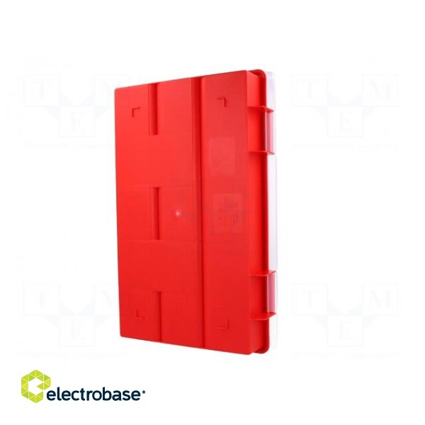 Container: compartment box | 290x185x46mm | red | polypropylene paveikslėlis 5