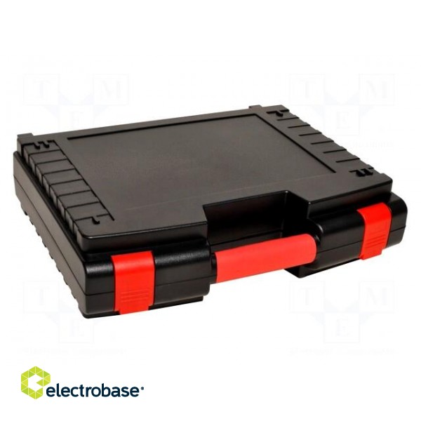 Container: transportation case | 390x314x102mm | black/red | ABS