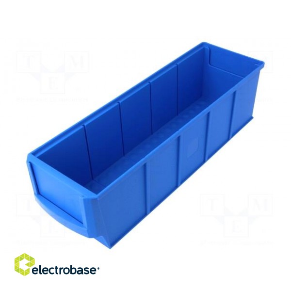 Container: cuvette | plastic | blue | 91x300x81mm