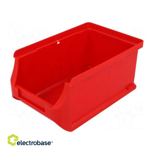 Container: workshop | red | plastic | H: 75mm | W: 102mm | D: 160mm фото 1