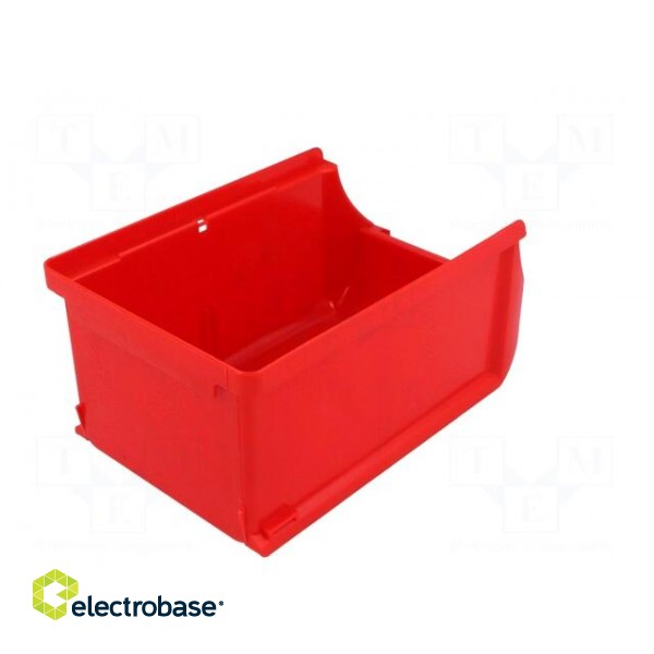 Container: workshop | red | plastic | H: 75mm | W: 102mm | D: 160mm фото 6