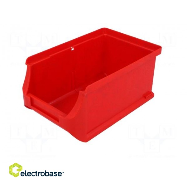 Container: workshop | red | plastic | H: 75mm | W: 102mm | D: 160mm paveikslėlis 2
