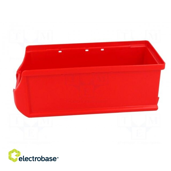 Container: workshop | red | plastic | H: 75mm | W: 102mm | D: 215mm фото 3