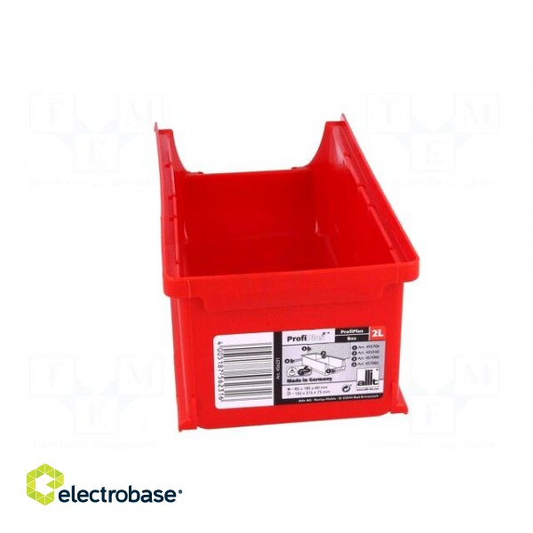 Container: cuvette | plastic | red | 102x215x75mm | ProfiPlus Box 2L image 5