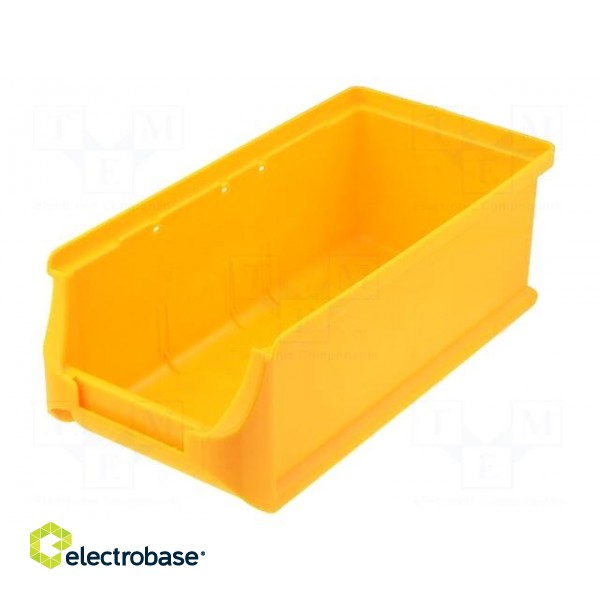 Container: workshop | yellow | plastic | H: 75mm | W: 102mm | D: 215mm