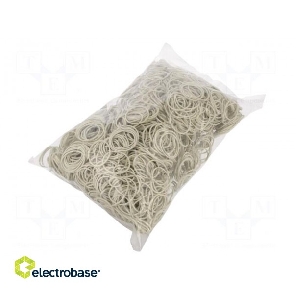Rubber bands | Width: 1.5mm | Thick: 1.5mm | rubber | white | Ø: 30mm | 1kg