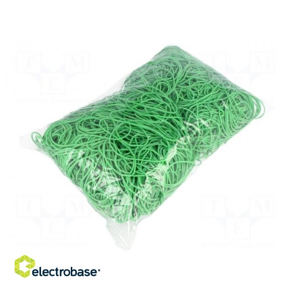 Rubber bands | Width: 1.5mm | Thick: 1.5mm | rubber | Colour: green фото 1