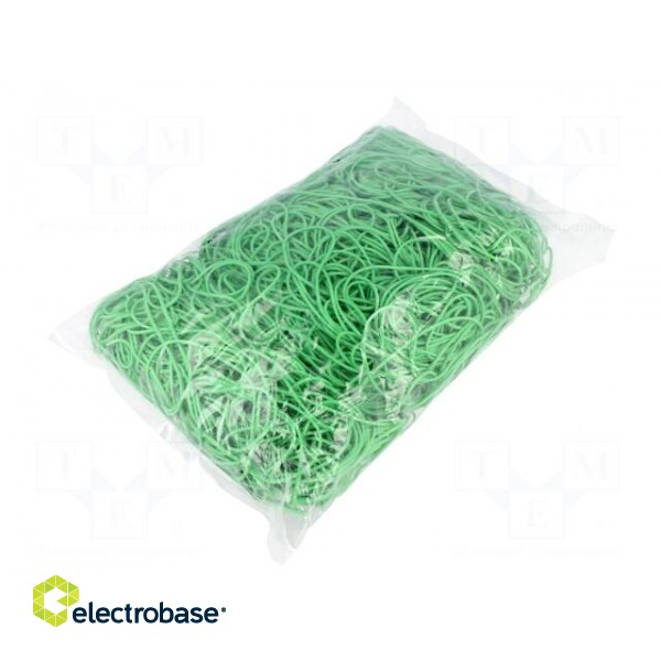 Rubber bands | Width: 1.5mm | Thick: 1.5mm | rubber | green | Ø: 80mm | 1kg image 1