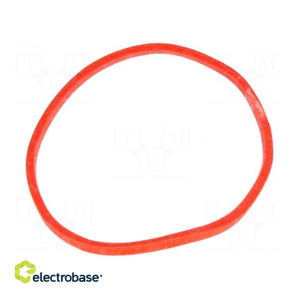 Rubber bands | Width: 1.5mm | Thick: 1.5mm | rubber | Colour: red image 2