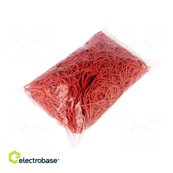 Rubber bands | Width: 1.5mm | Thick: 1.5mm | rubber | Colour: red фото 1