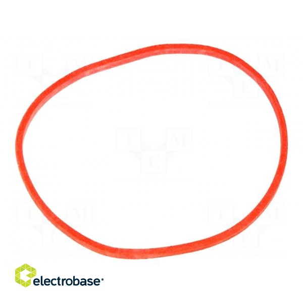 Rubber bands | Width: 1.5mm | Thick: 1.5mm | rubber | Colour: red фото 2