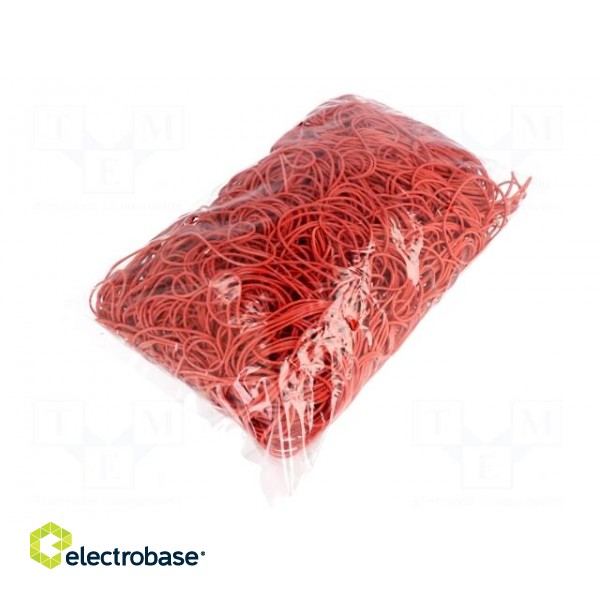 Rubber bands | Width: 1.5mm | Thick: 1.5mm | rubber | Colour: red image 1