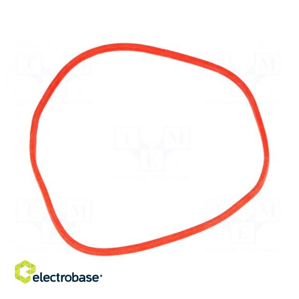 Rubber bands | Width: 1.5mm | Thick: 1.5mm | rubber | red | Ø: 70mm | 1kg image 2
