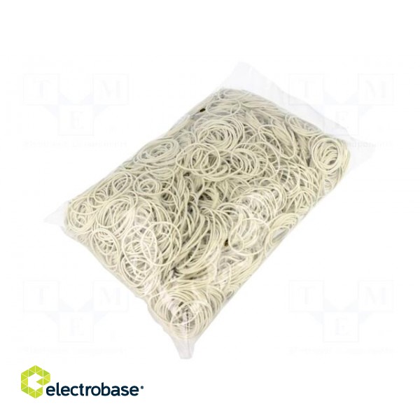 Rubber bands | Width: 1.5mm | Thick: 1.5mm | rubber | Colour: white image 1